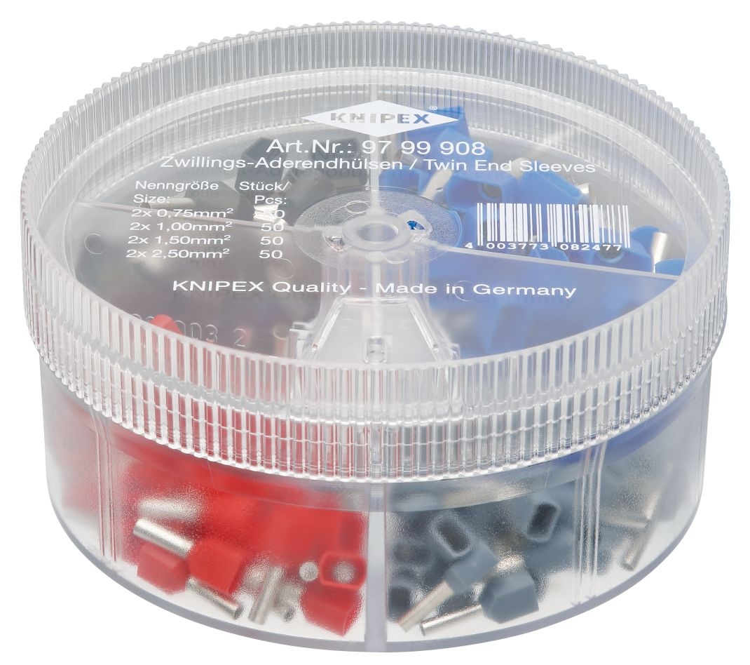 Knipex 97 99 908 Boîte d''assortiment Manchons d''extrémité de conducteur