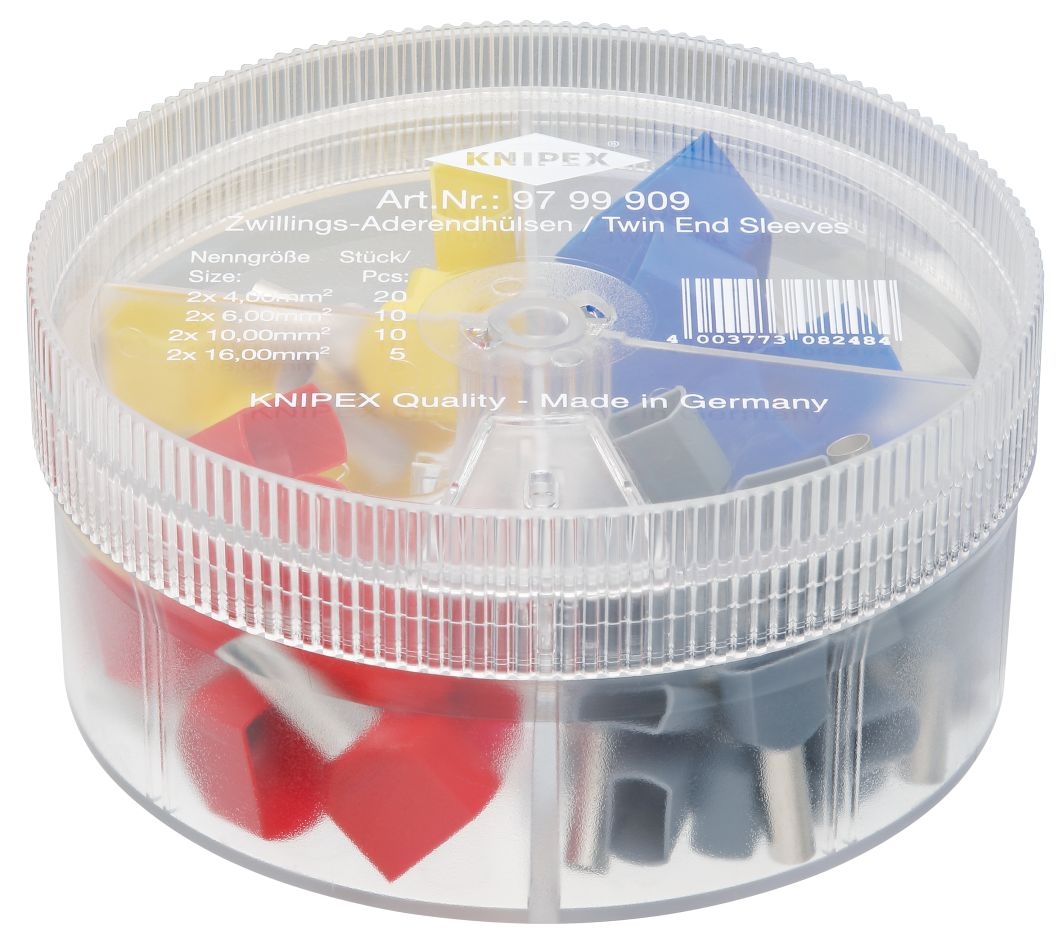 Knipex 97 99 909 Boîte d''assortiment de manchons d''extrémité de câble