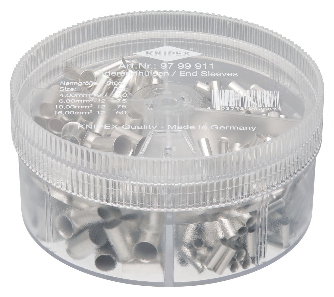 Knipex 97 99 911 Boîte d''assortiment de manchons d''extrémité de câble