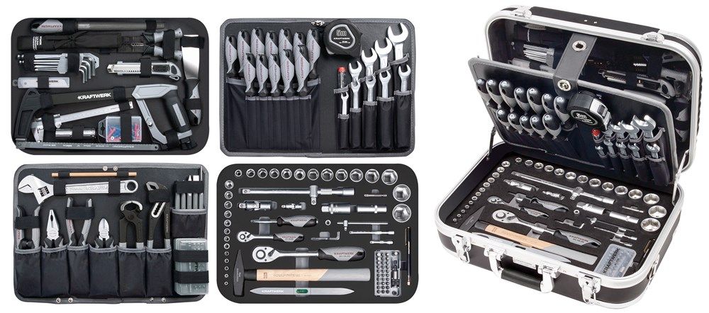 Kraftwerk 1050NL Mallette d'outils remplie de 230 pièces