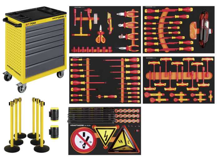 Kraftwerk 102.117.431 Chariot &agrave; outils rempli de pi&egrave;ces VDE 111