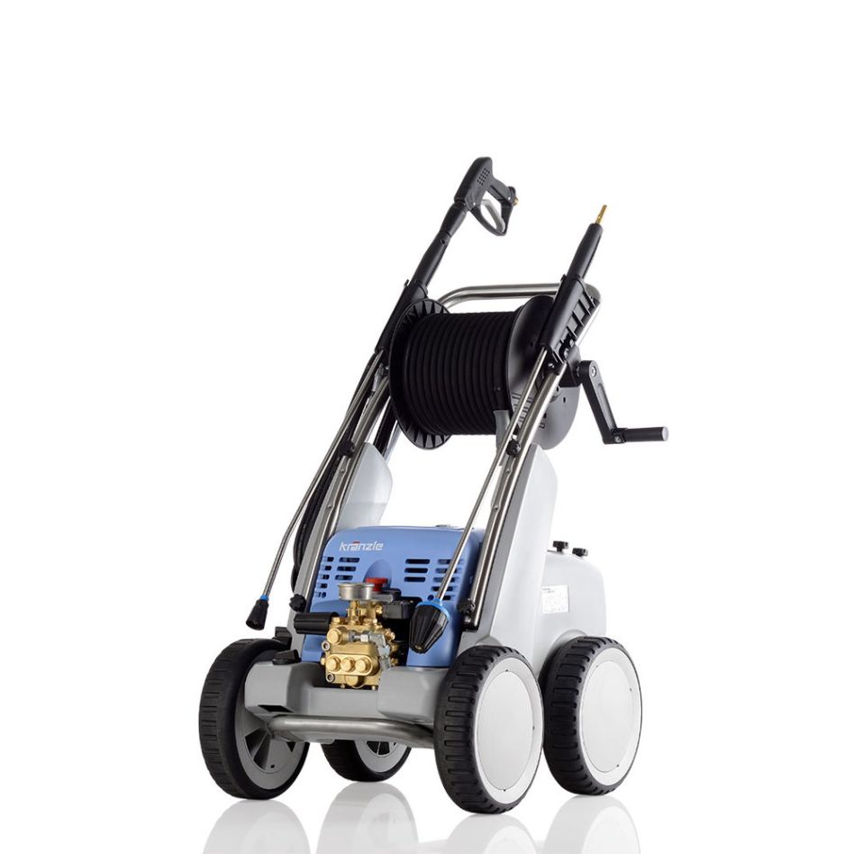 Kränzle 61212.0 Quadro 1200 TST Nettoyeur haute pression à eau froide avec châssis en acier inoxydable + Buse anti-salissures 400 Volt 200 Bar