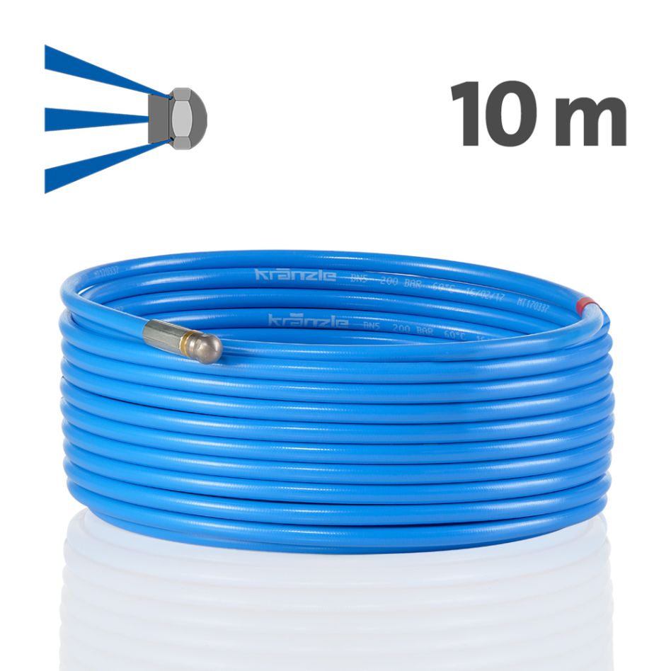 Kränzle Accessoires 12550 Tuyau d'égout 10 mtr avec arroseur et connecteur rapide D12