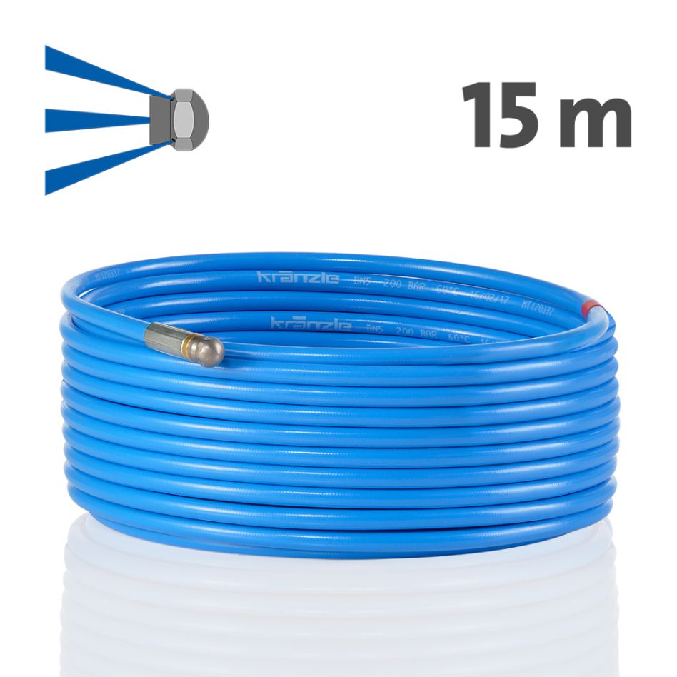 Kränzle Accessoires 12550.1 Tuyau d'égout 15 mtr avec arroseur et connecteur rapide D12