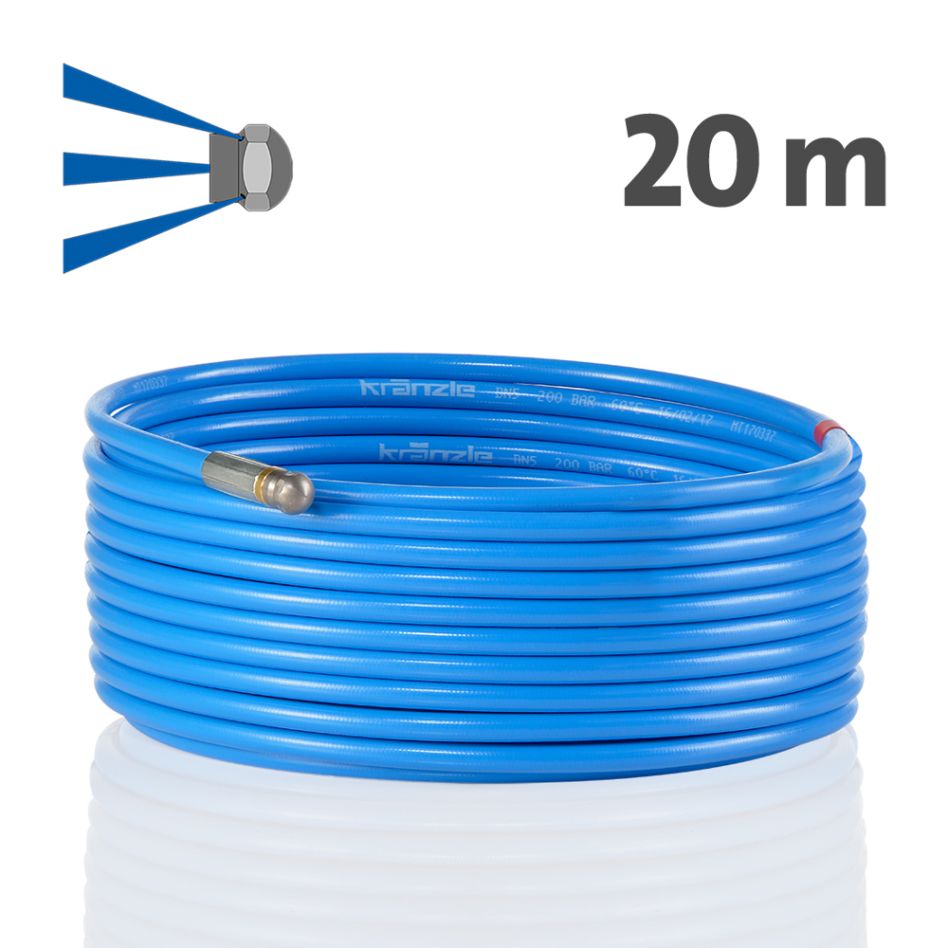 Kränzle Accessoires 12550.2 Tuyau d'égout 20 mtr avec arroseur et connecteur rapide D12
