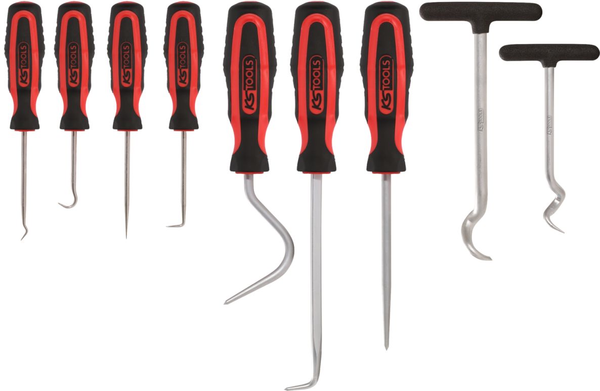 KS Tools 550.1070 Jeu d'outils pour crochets de maître, 9 pièces