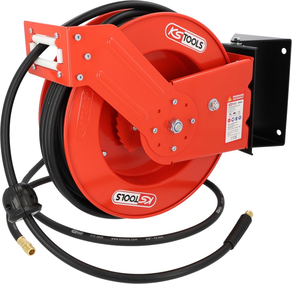 KS Tools 515.3425 Rétracteur pour tuyau d'air Ø 10 mm, raccord 3/8", 20 m