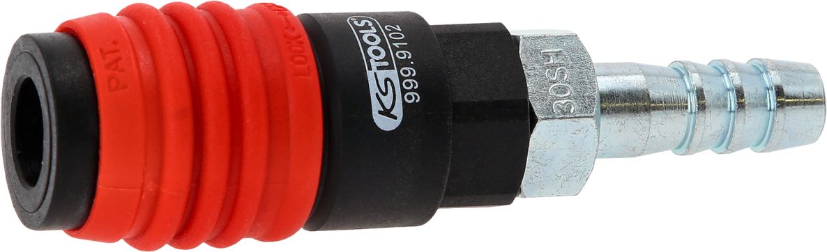 KS Tools 999.9102 3-in-1 Raccord de sécurité universel pour air comprimé 11 mm avec passe-fil