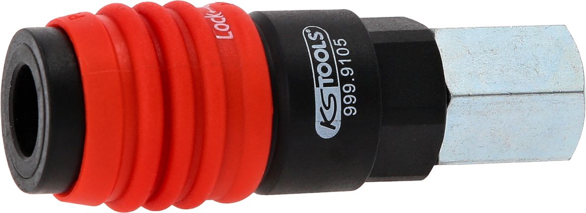 KS Tools 999.9105 Raccord de sécurité universel 3 en 1 pour l'air comprimé avec filetage femelle 1/4