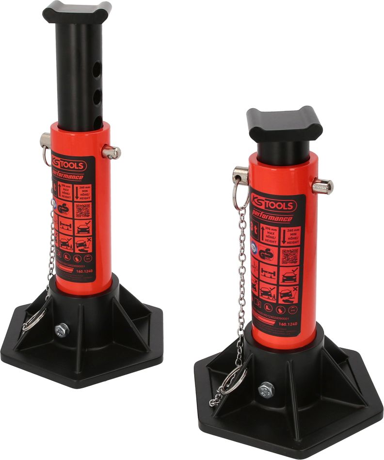 KS Tools 160.1240 Support d'essieu en aluminium, 3000 kg, par paire