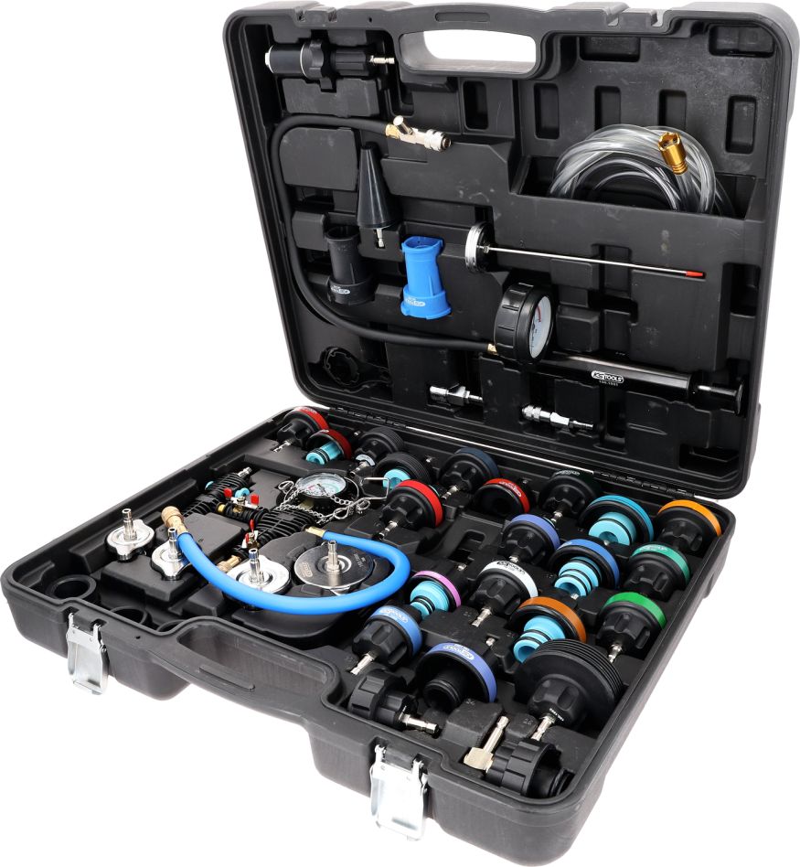 KS Tools 150.2300 Kit de test et d'entretien du système de refroidissement Master 40 pièces