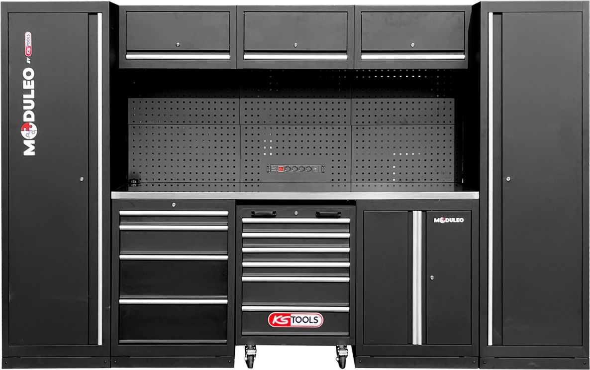 KS Tools 866.6205 Système d'armoire d'atelier droite 3240 x 500 mm