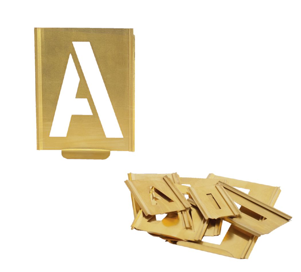 KUKKO 327-070-B Kit de pochoirs professionnels lettres avec mécanisme d'insertion hauteur 70 mm