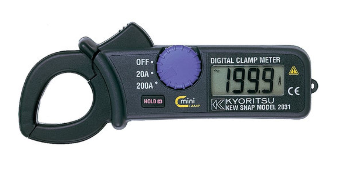 Kyoritsu 02031001A Pince de courant compacte, 20/200A AC, ouverture des mâchoires 24mm