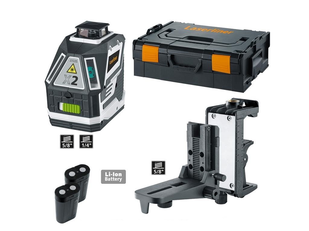Laserliner 031.550L X2-Laser Laser linéaire 360° avec pince magnétique et support mural