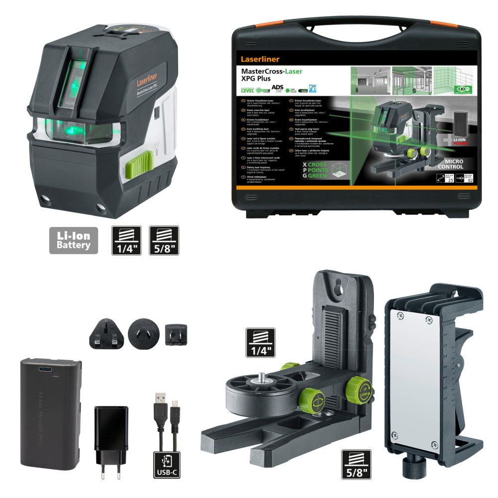 Laserliner 031.420A MasterCross-Laser XPG Cross Line Laser Vert