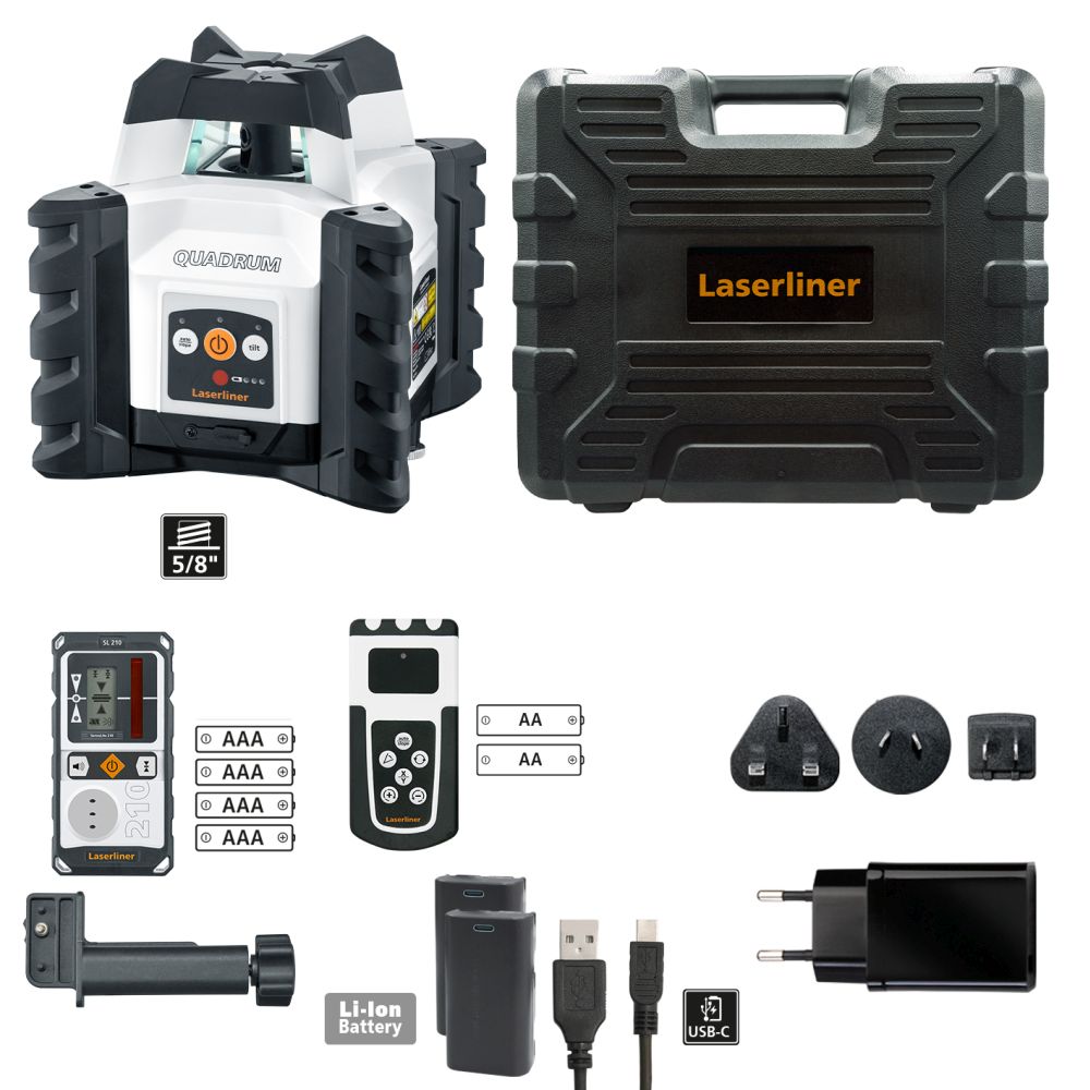 Laserliner 053.500A Quadrum Compact 210S Rotation laser Rouge