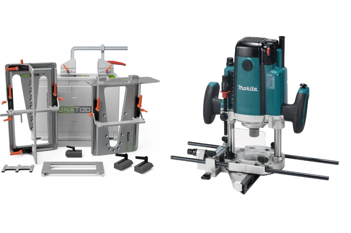 Lignatool LT080CFRP2303FC04 Ensemble de gabarit de fraisage à queue d'aronde Ensemble confort + Makita RP2303FC04