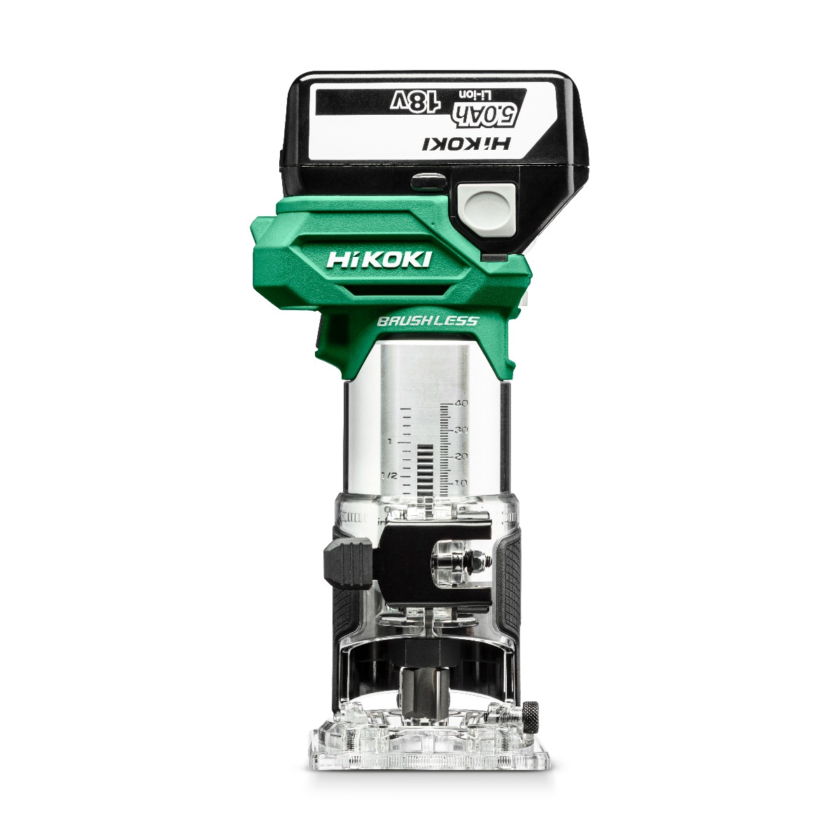 HIKOKI M1808DAWPZ Affleureuse sans fil 18V 5.0Ah Li-Ion dans un boîtier HSC III