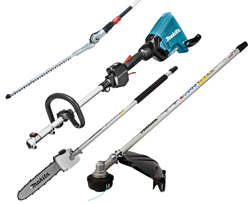 Makita DUX60ZX11 Accu Combi System D-handle 2 x 18V excl. batteries et chargeur + d&eacute;broussailleuse, taille-haie et accessoire tron&ccedil;onneuse