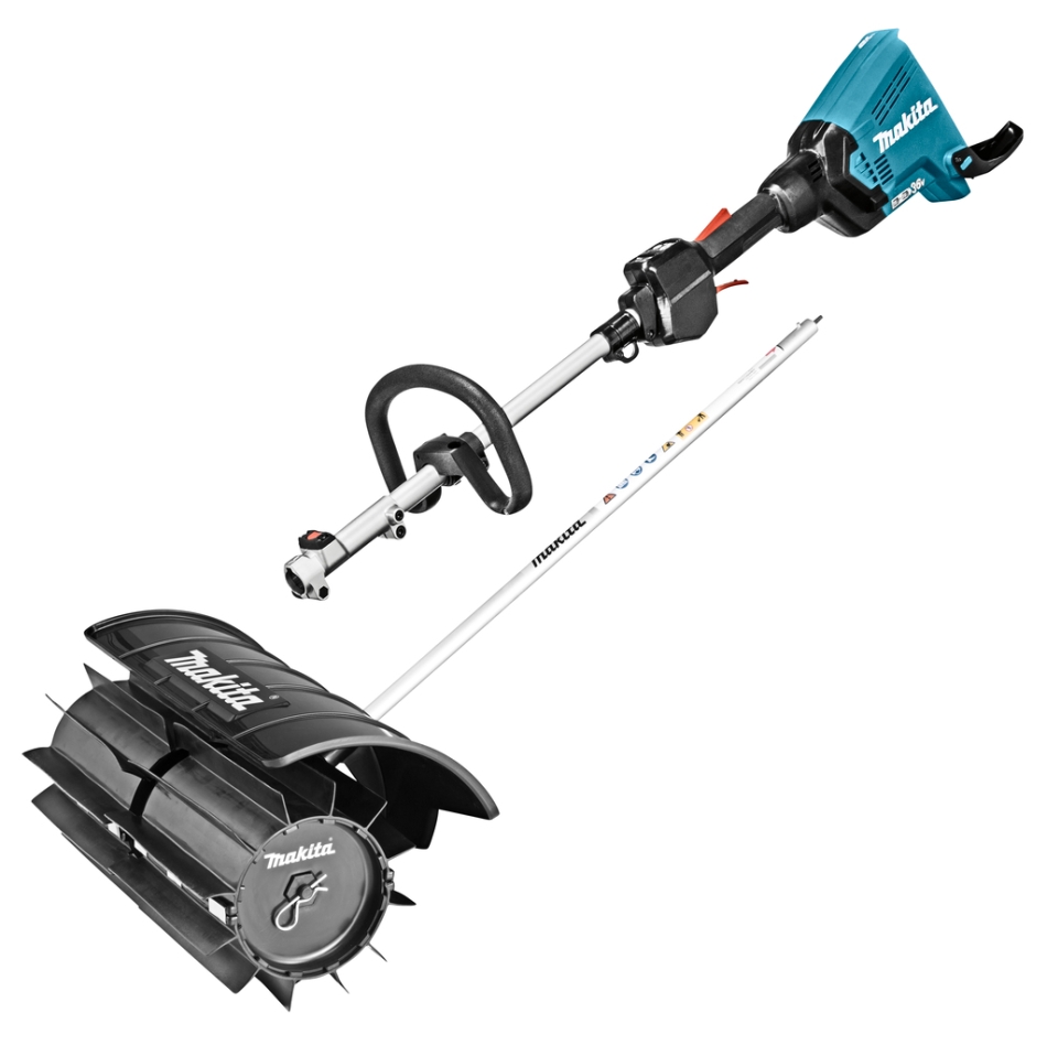Makita DUX60ZX16 Accu Combisystem Poignée en D 2 x 18V excl. batteries et chargeur + accessoire balai à rouleau (caoutchouc)