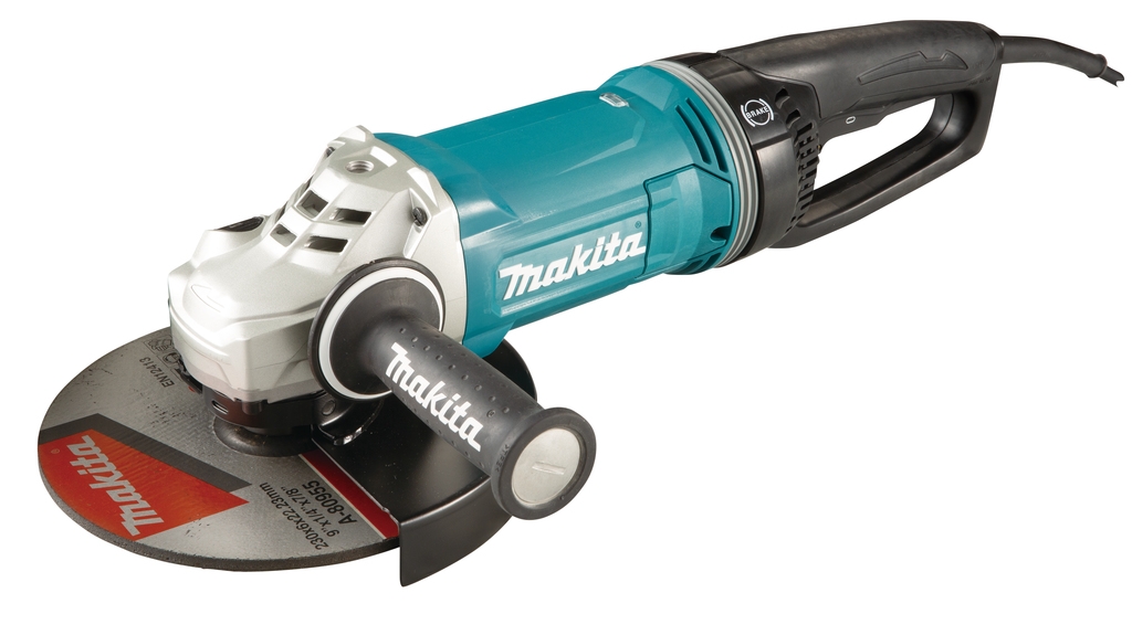 Makita GA9071X1 230V Meuleuse d'angle 230 mm 2800 watts avec interrupteur de blocage et poignée en D