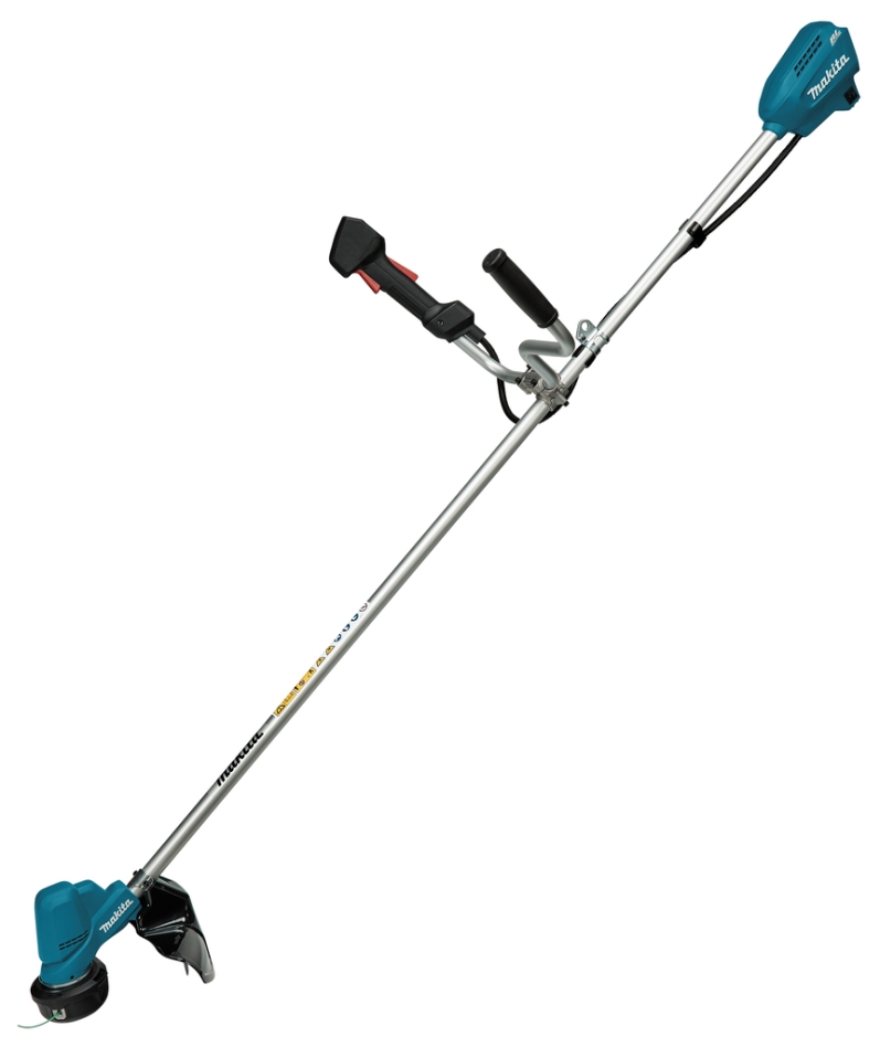 Makita DUR190UZX9 Accu Trimmer 18V U-grip avec tête à fil à remplissage rapide hors batteries et chargeur