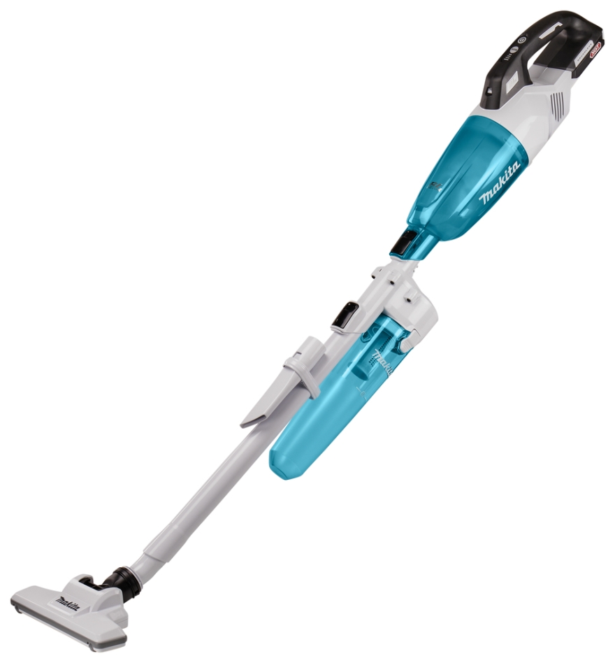 Makita CL001GZ22 Aspirateur sans fil en acier blanc 40V max hors batteries et chargeur avec collecteur de poussière cyclone