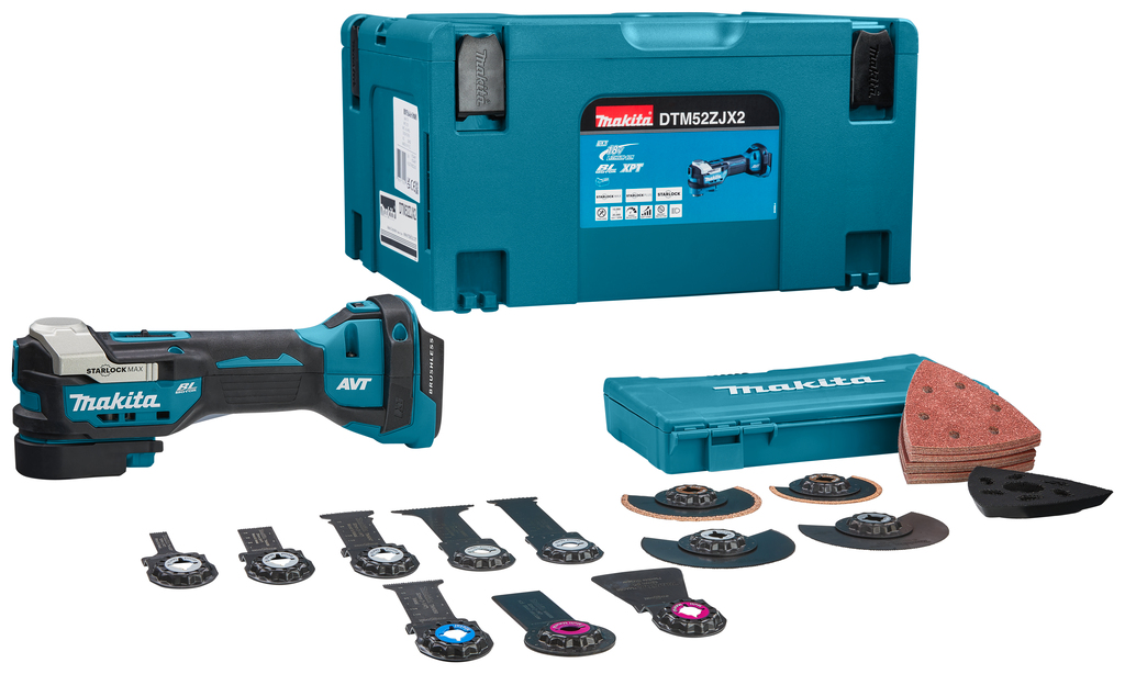 Makita DTM52ZJX2 Multitool Starlock Max 18V + set d'accessoires
