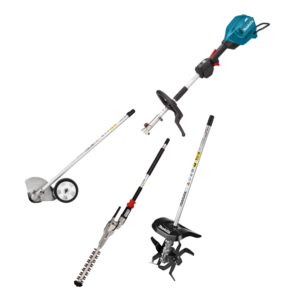 Makita UX01GZ13 Accu Combi System D-handle 40V Max excl. batteries et chargeur + Cultivateur + accessoire taille-arbustes et coupe-bordures