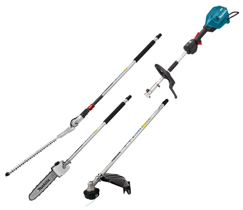 Makita UX01GZ14 Accu Combi System D-handle 40V Max excl. batteries et chargeur + Taille-haie + Tronçonneuse + Attachement débroussailleuse