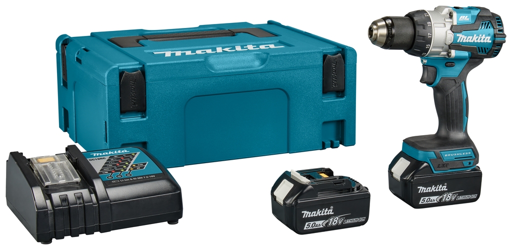 Makita DHP489RTJ Perceuse à percussion 18V 5.0Ah Li-Ion en Mbox