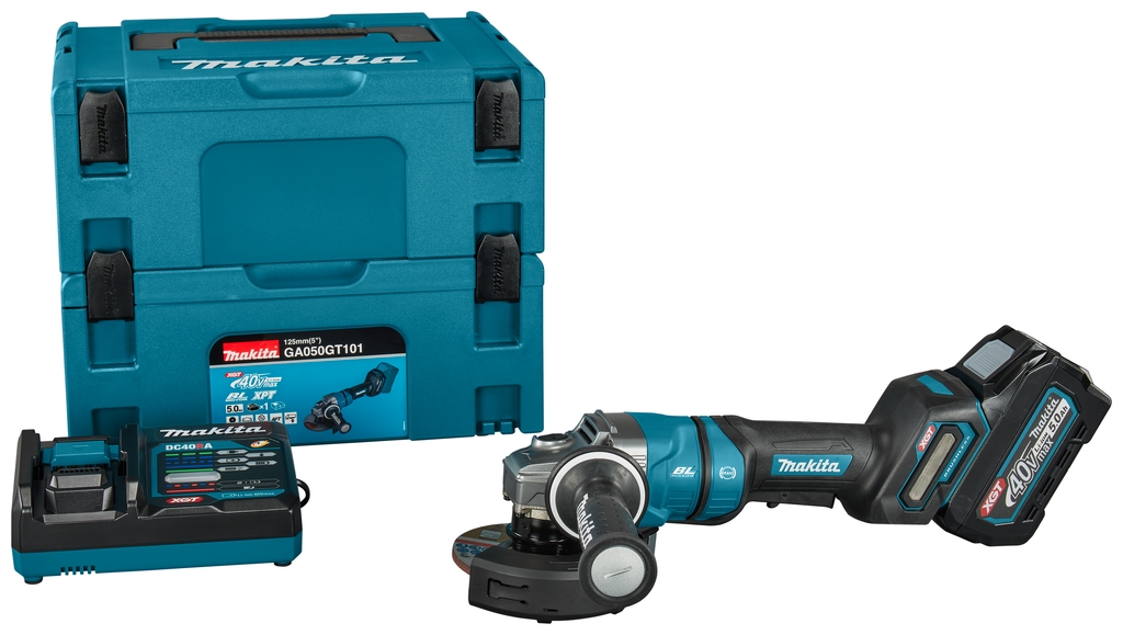 Makita GA050GT101 Meuleuse d'angle Accu 125mm 40V Max 5.0Ah Li-Ion en Mbox