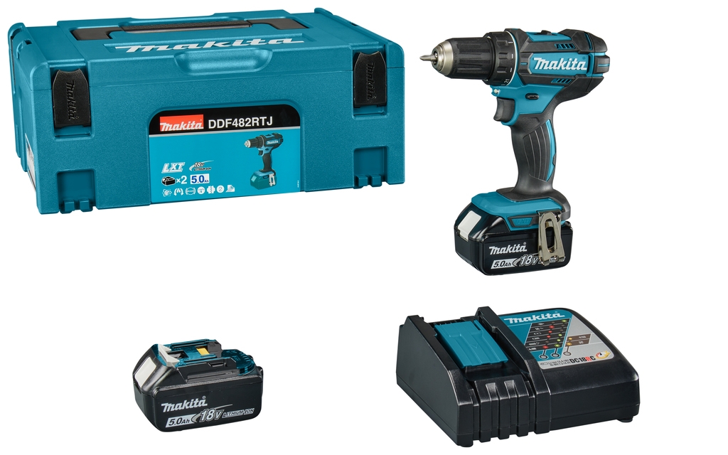 Makita DDF482RTJ Perceuse visseuse 18V Li-Ion 5 Ah Ø 13 mm