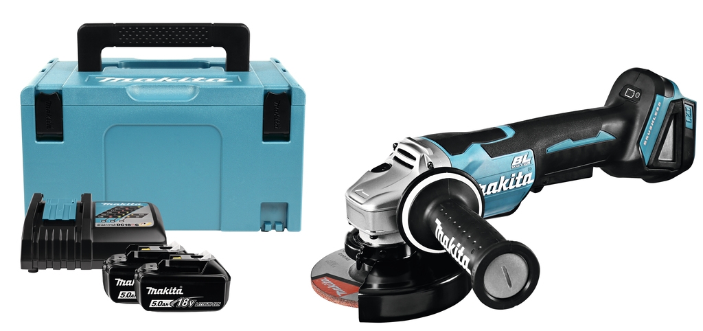 Makita DGA508RTJ Meuleuse Ø 125 mm 18V Li-Ion 5 Ah