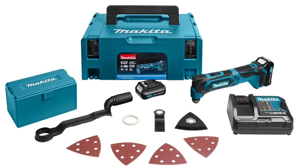 Makita TM30DSAJX4 Découpeur-ponceur multifonctions 10,8V (kit d'accessoires)