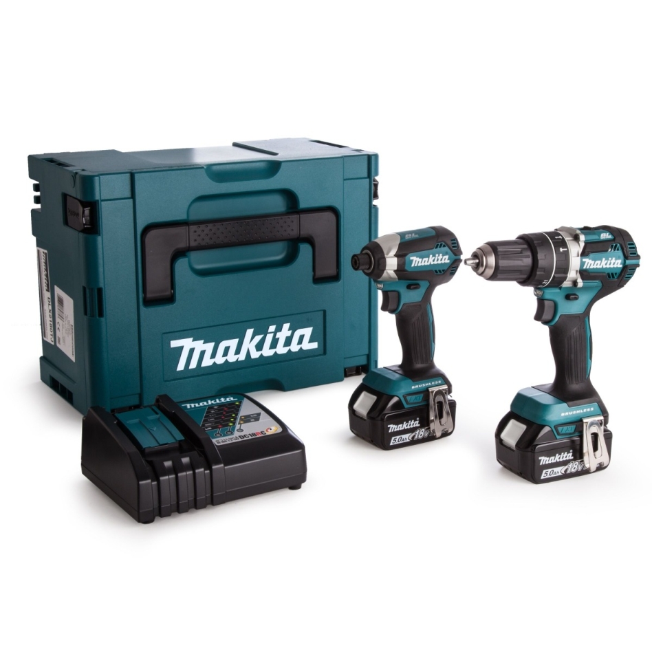 Makita DLX2180TJ - Perceuse à percussion DHP484 + Visseuse à chocs DTD153 18V
