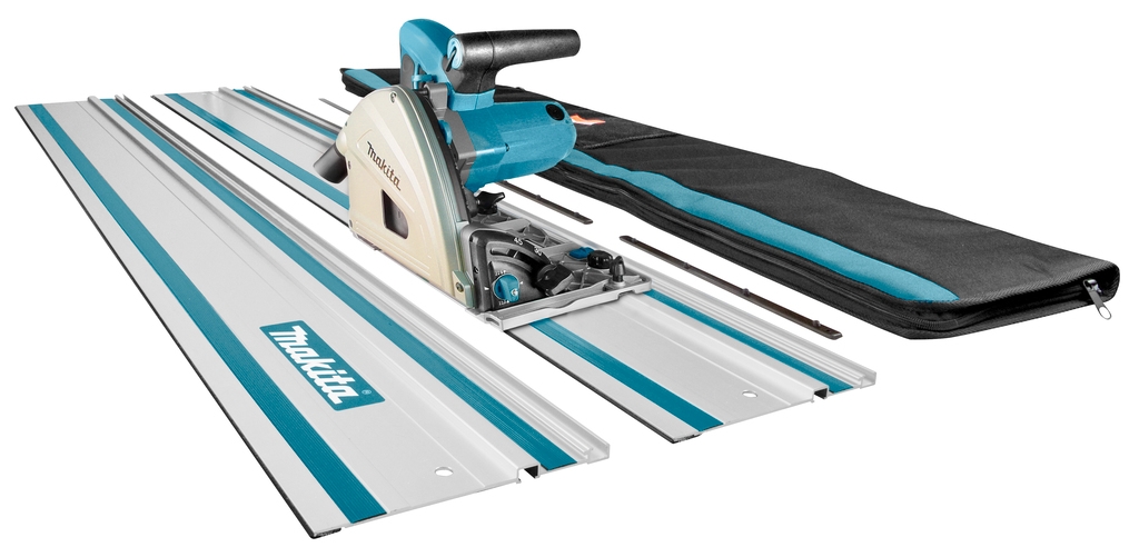 Makita SP6000J1X2 230V Scie plongeante circulaire 165 mm + 2 rails + Jeu de jonction + sac de rangement