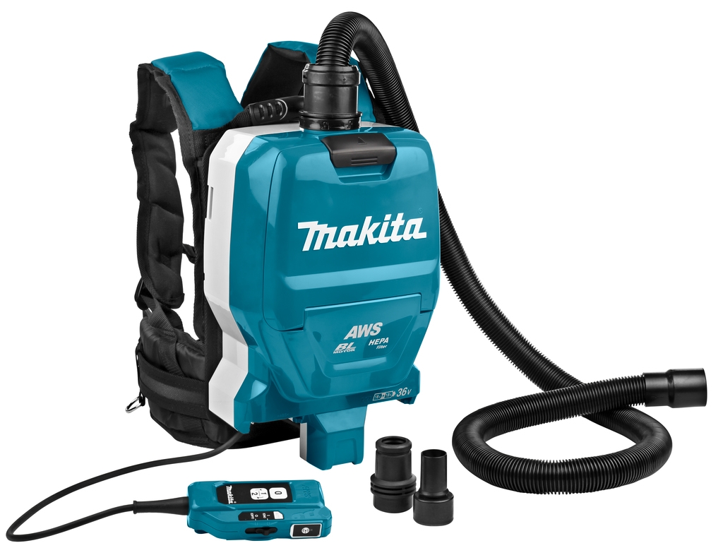 Makita DVC265ZXU Aspirateur à dos AWS 2x18V sans batteries ni chargeur