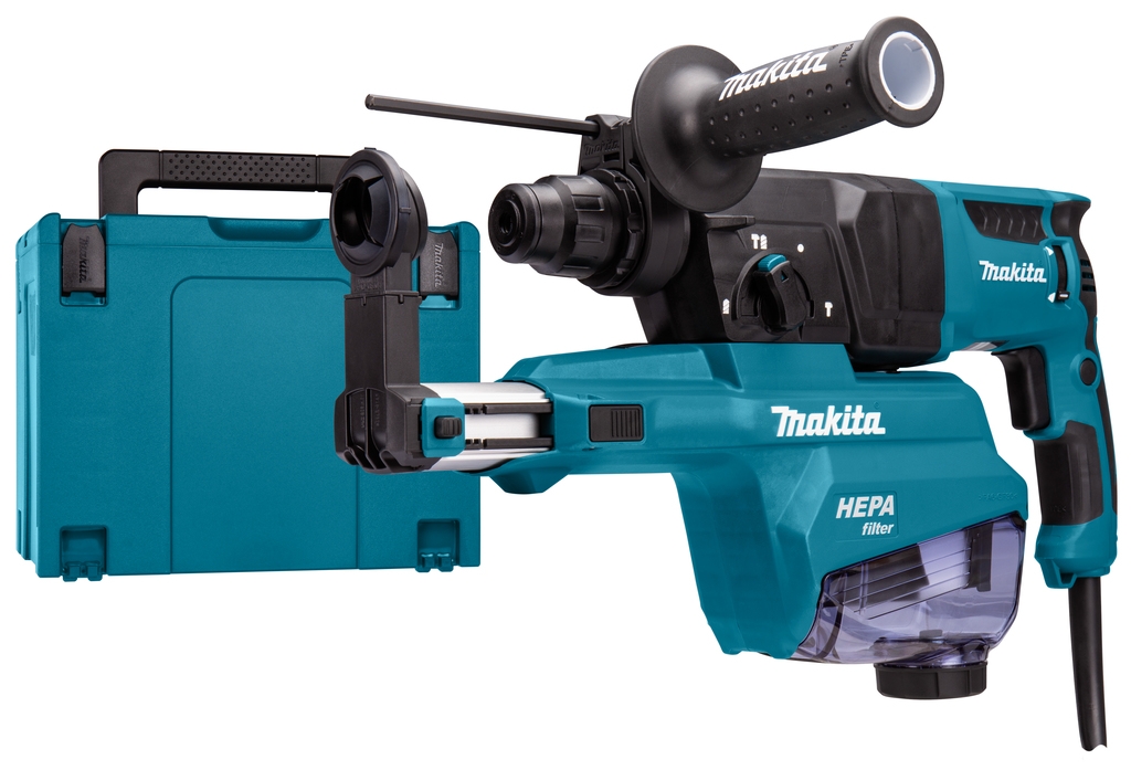 Makita HR2652J Perfo-burineur 800W 2,4 J avec aspiration intégrée