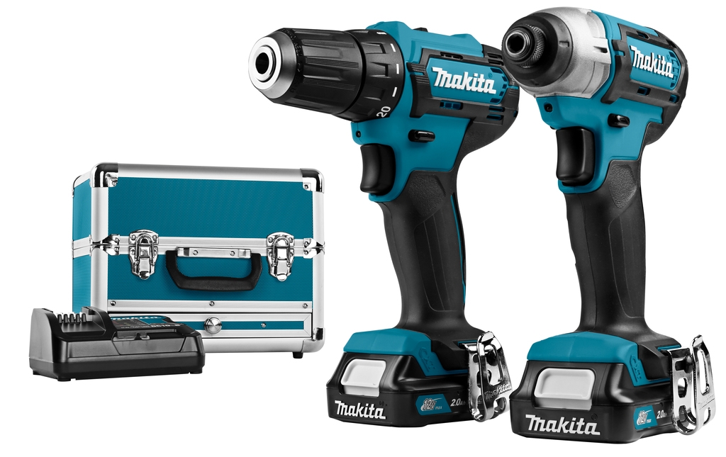 Makita CLX224SAX1 Ensemble combiné - perceuse sans fil DF333 + visseuse TD110 12V 2.0Ah Li-Ion