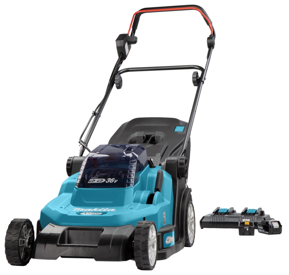 Makita DLM432PT2 Batterie LXT 2x18 V Tondeuse à gazon 43 cm 2x 5.0 Ah