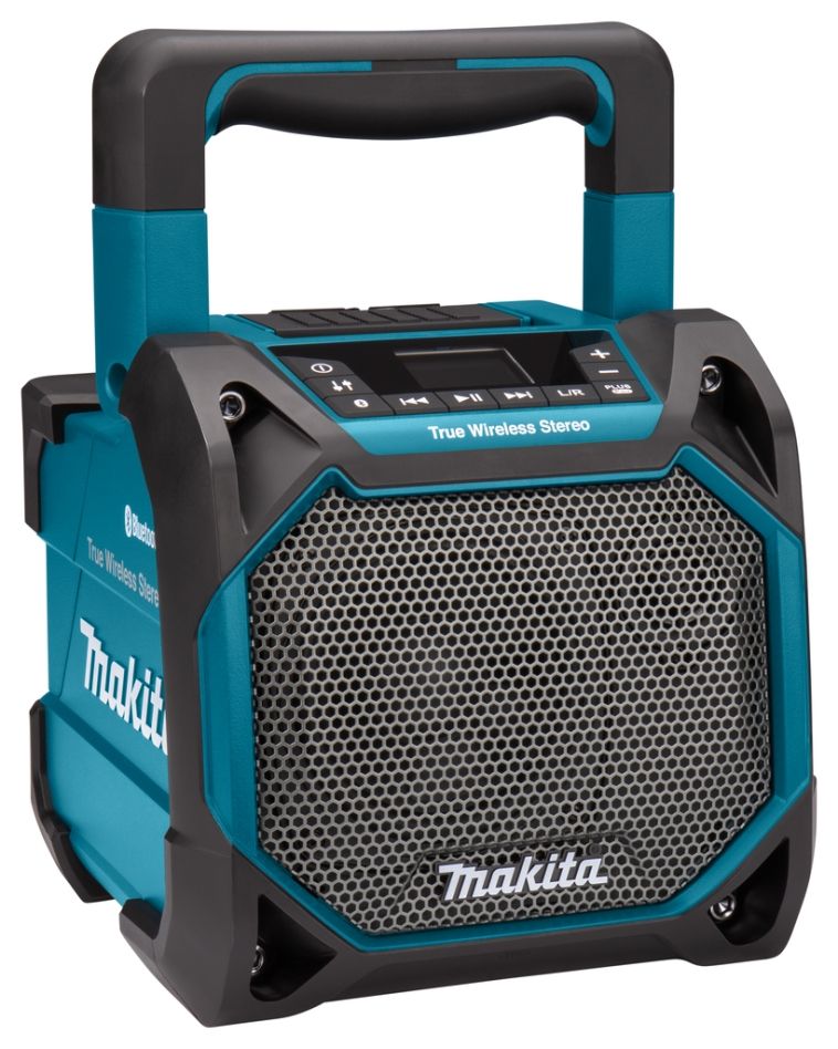 Makita DMR203 Enceinte de bâtiment Bluetooth avec lecteur multimédia, hors batteries et chargeur