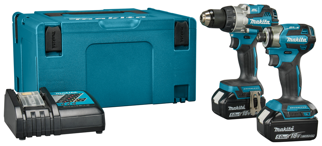 Makita DLX2527TJ DLX2527TJ Comboset - DDF489 Perceuse sans fil + DTD173 Visseuse à percussion sans fil 18V 5.0Ah Li-Ion en Mbox