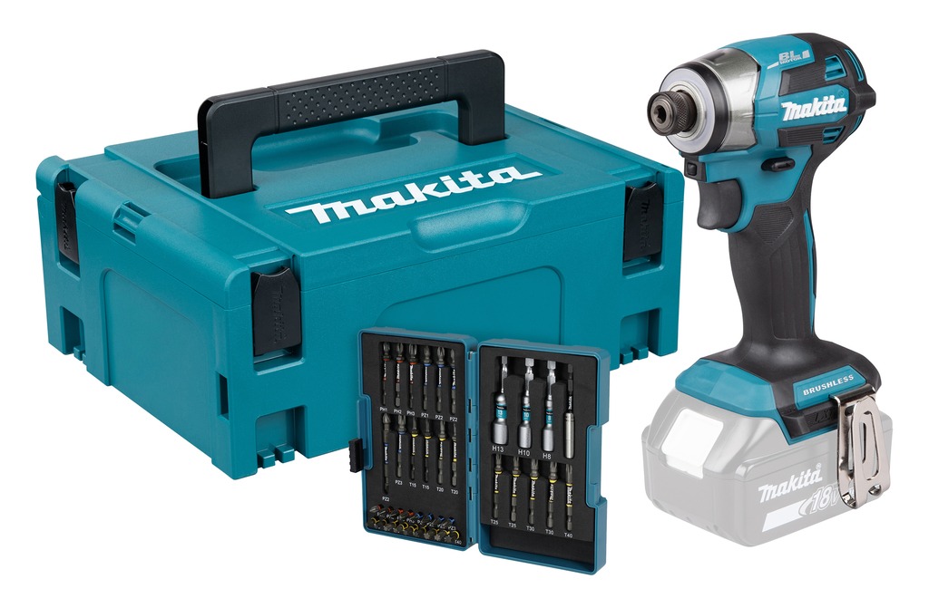 Makita DTD173ZJX2 Visseuse &agrave; chocs sans fil LXT 18V sans batterie ni chargeur dans Mbox + jeu d'embouts Impact Premier