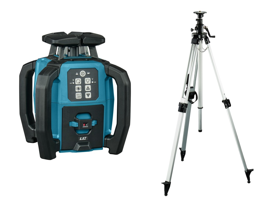Makita SKR001ZX2 Laser vert rotatif 800 m avec tr&eacute;pied 2700 mm excl. batterie et chargeur dans une valise en plastique