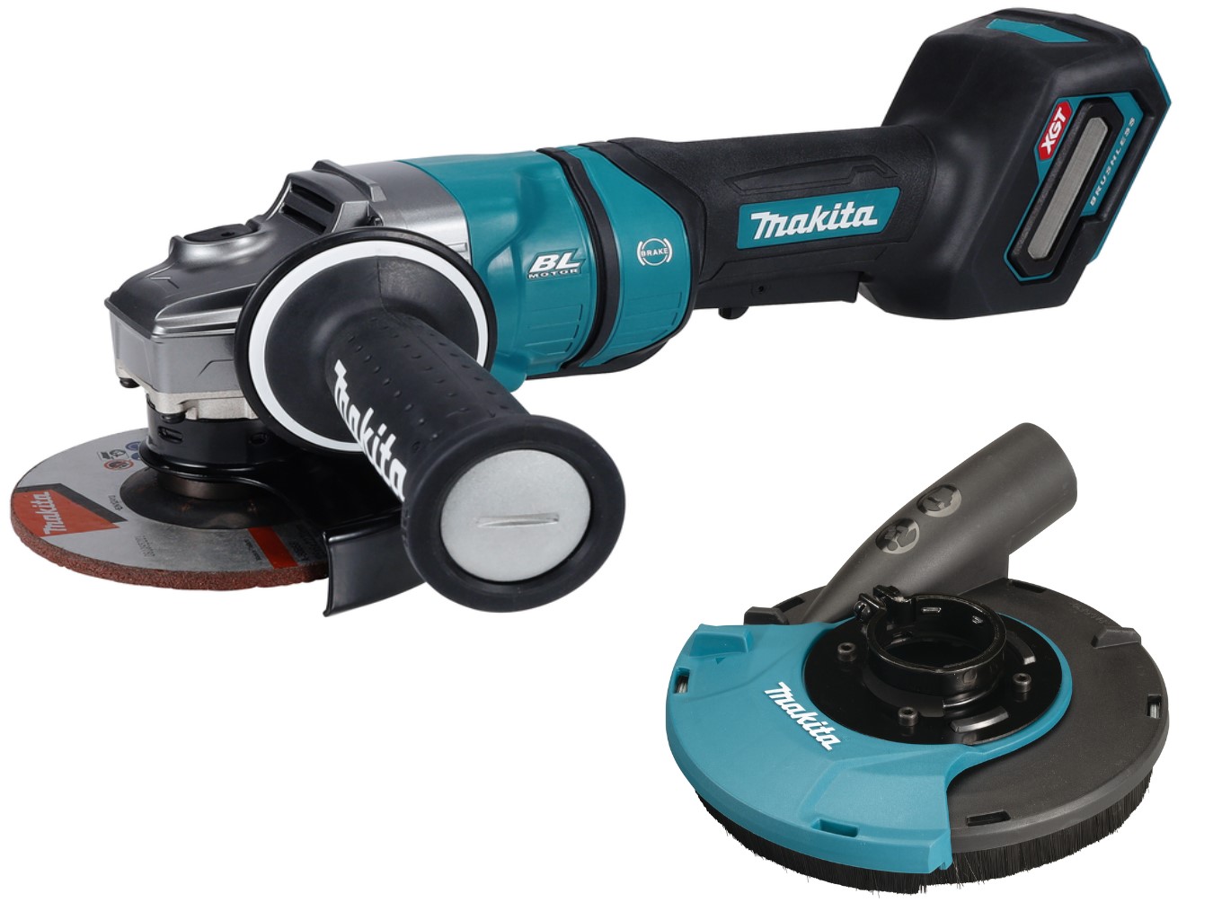 Makita GA050GZKap Meuleuse d'angle 125mm 40V excl. batteries et chargeur + dépoussiéreur disque bol 115-125 mm