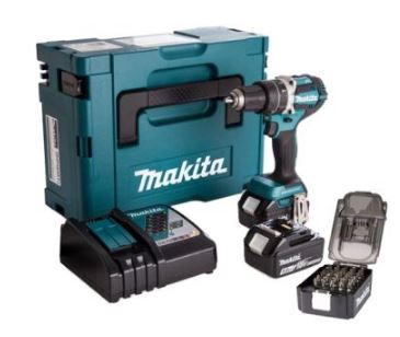 Makita DDF484RTN Perceuse sans fil 18V 6.0 AH Li-ion + jeu d'embouts 31 pièces