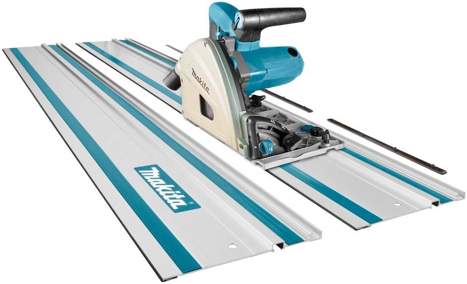 Makita SP6000J1N2 Scie circulaire 165 mm + 2 x rail + bandes de connexion + 5 ans de garantie du revendeur
