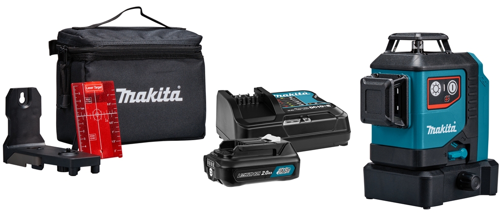 Makita SK700DX Niveau laser croix autonivelant Rouge 3x 360° 12V 2.0 Ah Li-ion
